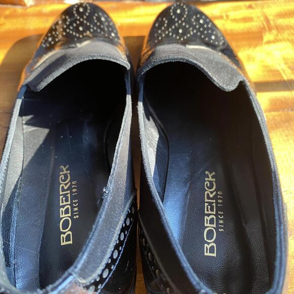 Boberck Wingtips Black Patent Leather/Suede Women’s Size 8 - Picture 8 of 9